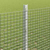 vidaXL Fence with Post Silver 1.2 x 25 m Steel