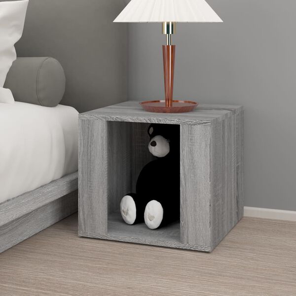 vidaXL Bedside Table Grey Sonoma 41x40x36 cm Engineered Wood