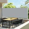vidaXL Patio Retractable Side Awning 600x160 cm Grey