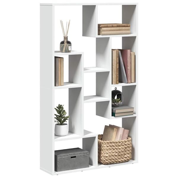 vidaXL Bookcase White 72x20x120.5 cm Engineered Wood