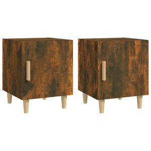 vidaXL Bedside Cabinets 2 pcs Smoked Oak Engineered Wood