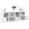 vidaXL Sideboard with LED Lights White 164x37x67 cm