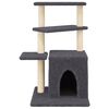 vidaXL Cat Tree with Sisal Scratching Posts Dark Grey 83.5 cm