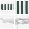vidaXL Awning Striped Green and white 3 x 2.5 m Polyester and metal