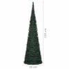 vidaXL Christmas Tree with LED String Lights Green 150 x 150 cm PVC