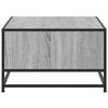 vidaXL Coffee Table Grey Sonoma 100x57x35 cm Engineered Wood and Metal