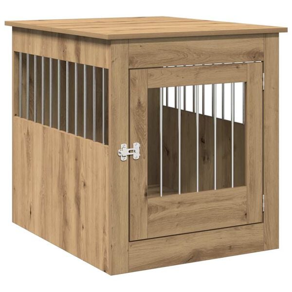vidaXL Dog Crate Furniture Artisan Oak 64.5x80x71 cm Engineered Wood