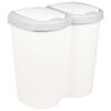 vidaXL Garbage Bin White 49.5 x 30 x 46.5 cm PP
