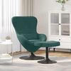 vidaXL Egg Chair with Footstool Dark Green 63 x 73 x 90 cm Velvet