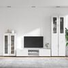 vidaXL TV Cabinet Set with Drawer FLORIN White Engineered Wood