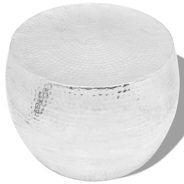 vidaXL Coffee Table Round Aluminium Silver