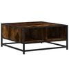 vidaXL Coffee Table Smoked Oak 60.5x60.5x30 cm Engineered Wood and Metal