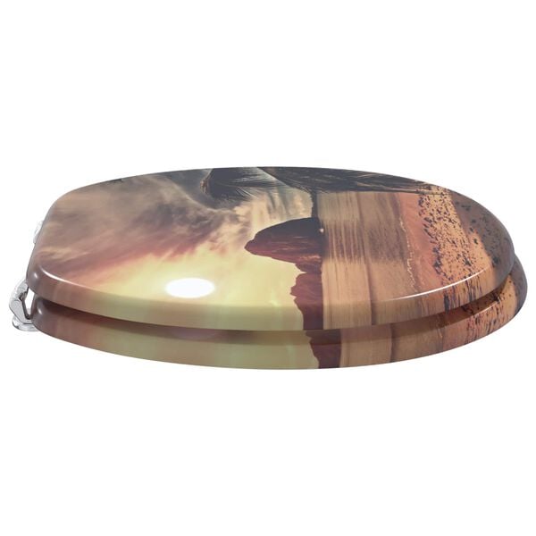 vidaXL Toilet Seat Orange 44 x 38 cm MDF board