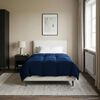 vidaXL Full Year Duvet Quilted Dark Blue 135 x 200 cm Microfiber