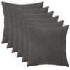 vidaXL Cushion Cover 6 pcs HEERLEN Dark Grey 40 x 40 cm Velvet