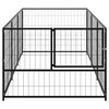 vidaXL Dog Kennel Black 300 x 100 x 70 cm Steel