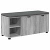 vidaXL Hall Bench with Cushion Plain Grey Sonoma 100 x 38 x 46 cm