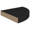 vidaXL Floating Corner Shelves 2 pcs Black 25x25x3.8 cm MDF