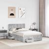 vidaXL Bed Frame Concrete Grey 120 x 190 cm Engineered Wood