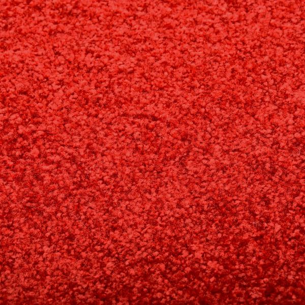 vidaXL Doormat Washable Red 120x180 cm