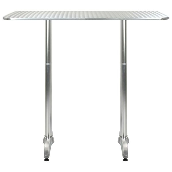 vidaXL Table Silver Aluminum and Plastic