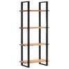vidaXL 4-Tier Bookcase 80x40x180 cm Solid Acacia Wood