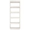 vidaXL Book Cabinet/Room Divider White 60x35x167 cm Solid Pinewood