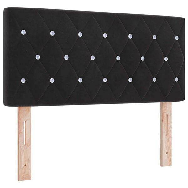 vidaXL Headboard with Headboard Black 100 cm Faux Leather
