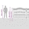 vidaXL Fence Gate with Spear Top Black 406x150 cm Powder-coated Steel