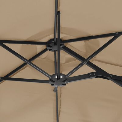 vidaXL Double-Head Parasol Taupe 316x240 cm
