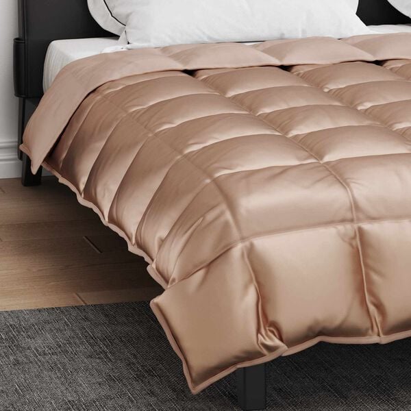 vidaXL Winter Duvet Gold 220 x 200 cm Satin and Microfiber