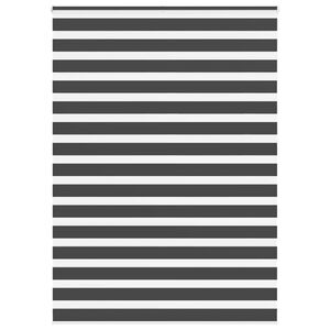 vidaXL Zebra Blind Black 155x230 cm Fabric Width 150.9 cm Polyester