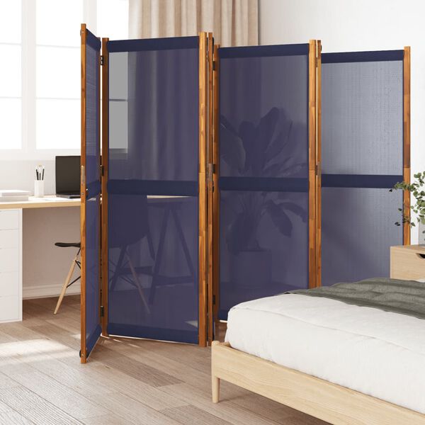 vidaXL 6-Panel Room Divider Dark Blue 420x180 cm