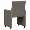 vidaXL Dining Chairs with Wheels 2 pcs Light grey 57 x 66 x 94 cm