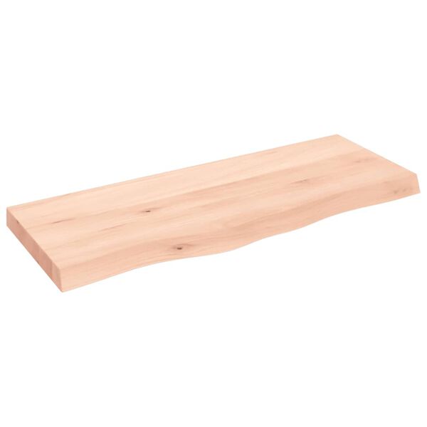vidaXL Wall Shelf 100x40x(2-6) cm Untreated Solid Wood Oak