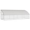 vidaXL Chicken Cage 3 pcs Silver 600 x 200 x 198.5 cm Galvanised Steel