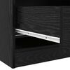 vidaXL Wardrobe with Drawer Black Oak 80 x 50 x 200 cm Engineered Wood