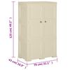 vidaXL Plastic Cabinet 79x43x125 cm Wood Design Angora White