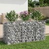 vidaXL Gabion Raised Bed Silver 150 x 50 x 80 cm Galvanised Steel