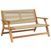 vidaXL Garden Chairs with Table 5 pcs Beige Solid Acacia wood