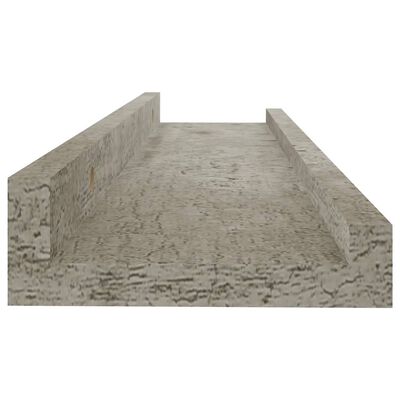 vidaXL Wall Shelves 4 pcs Concrete Grey 40x9x3 cm