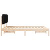 vidaXL Bed Frame with Upholstered Headboard Black 150 x 200 cm