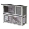 @Pet Outdoor Rabbit Hutch Benny 92x42x80 cm Wood Grey and White