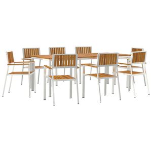 vidaXL Outdoor Dining Set 9 pcs 200 x 90 x 75 cm