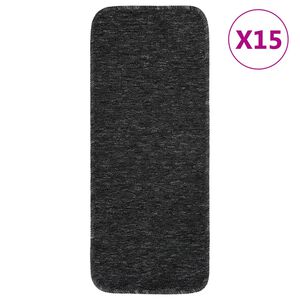 vidaXL Stair Mat | Set of 15 | Anthracite | Polypropylene | 25 x 60 cm