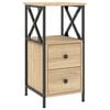 vidaXL Bedside Cabinet Sonoma Oak 34x35,5x70 cm Engineered Wood