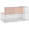 vidaXL Garden Bench Gabion Design 122x71x65.5 cm Solid Wood Douglas