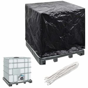 vidaXL IBC Container Cover | Black | Polyethylene | 116 x 100 x 120 cm