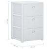 vidaXL 3-Drawer Chest White 40x40x60 cm