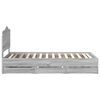 vidaXL Bed Frame with Drawer Grey Sonoma 75 x 190 cm Engineer Wood